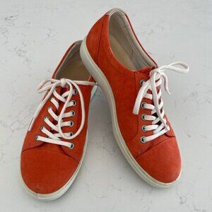 Ecco Soft 7 Lo Cut Lace Up Leather Sneakers OrangeCream 38EU775US